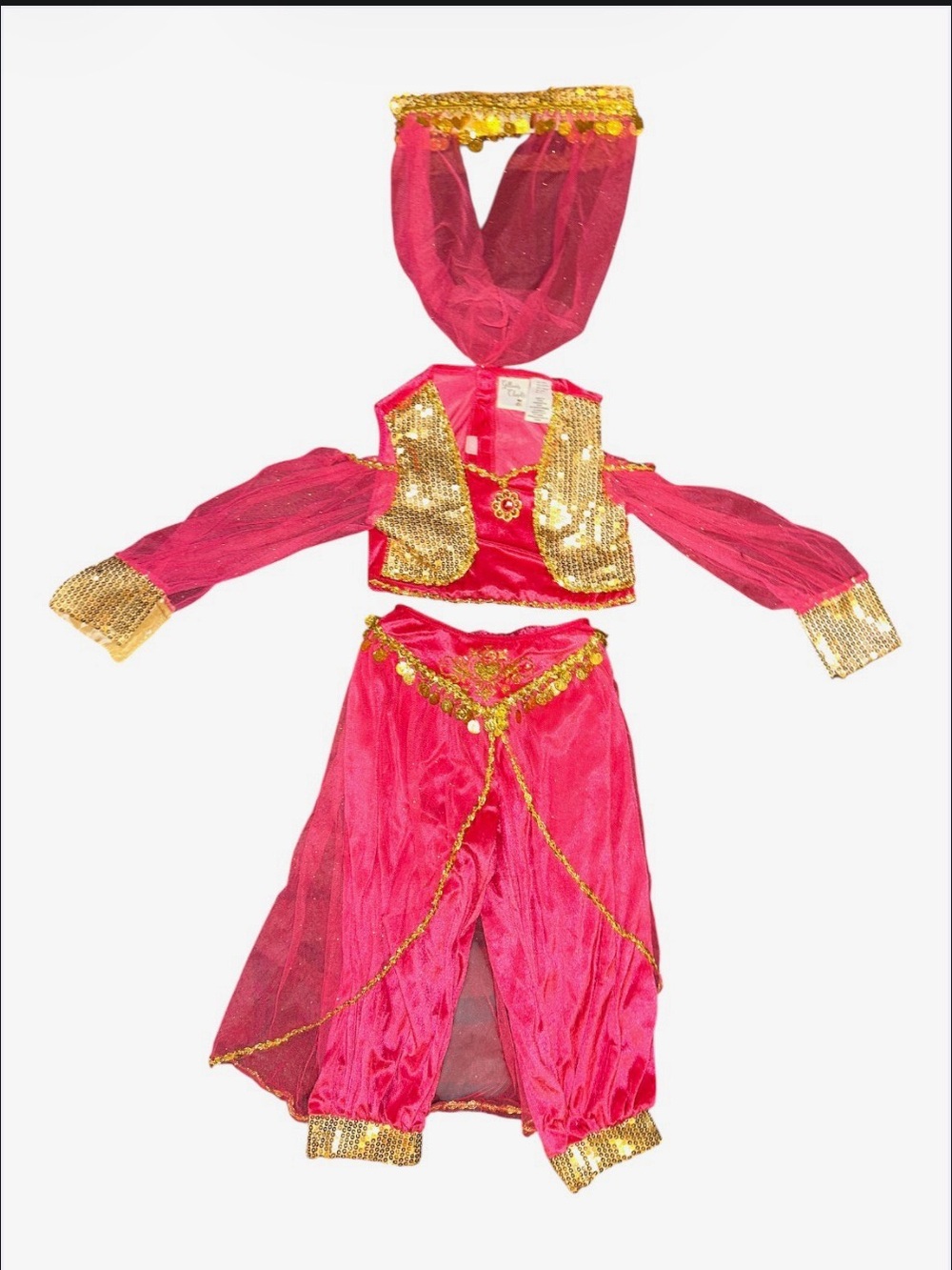 Pink & Gold Sequin Kids Dress